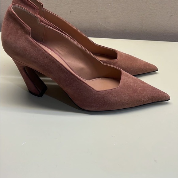 THE FOLD MADE IN ITALY Elegant Suede Women's Heels - Picture 6 of 7